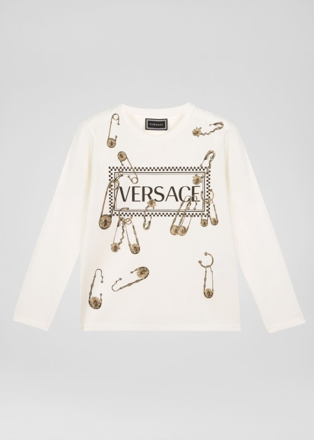 Tricouri Versace Safety Pin Logo Fete | KNJIQYH-32